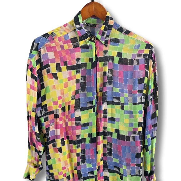 Rare Versace 90s print shirt woman - Picture 4 of 4